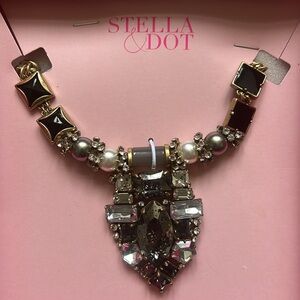 Stella & Dot Mix It Up Glam Pendant Chain Statement  Necklace